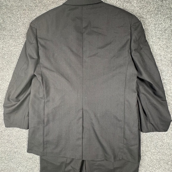 Vintage Hart Schaffner Marx 42R Suit Viracle Pinstripe Wool Gray 2-Piece USA - Picture 5 of 16